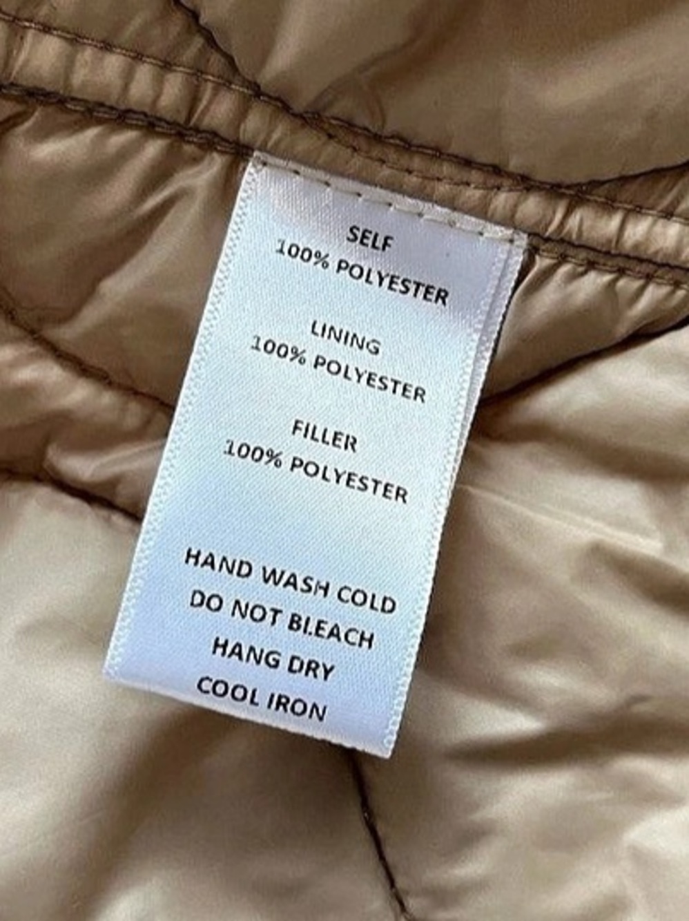 ModRef Beige Quilted Jacket Size Small - Picture 8 of 9
